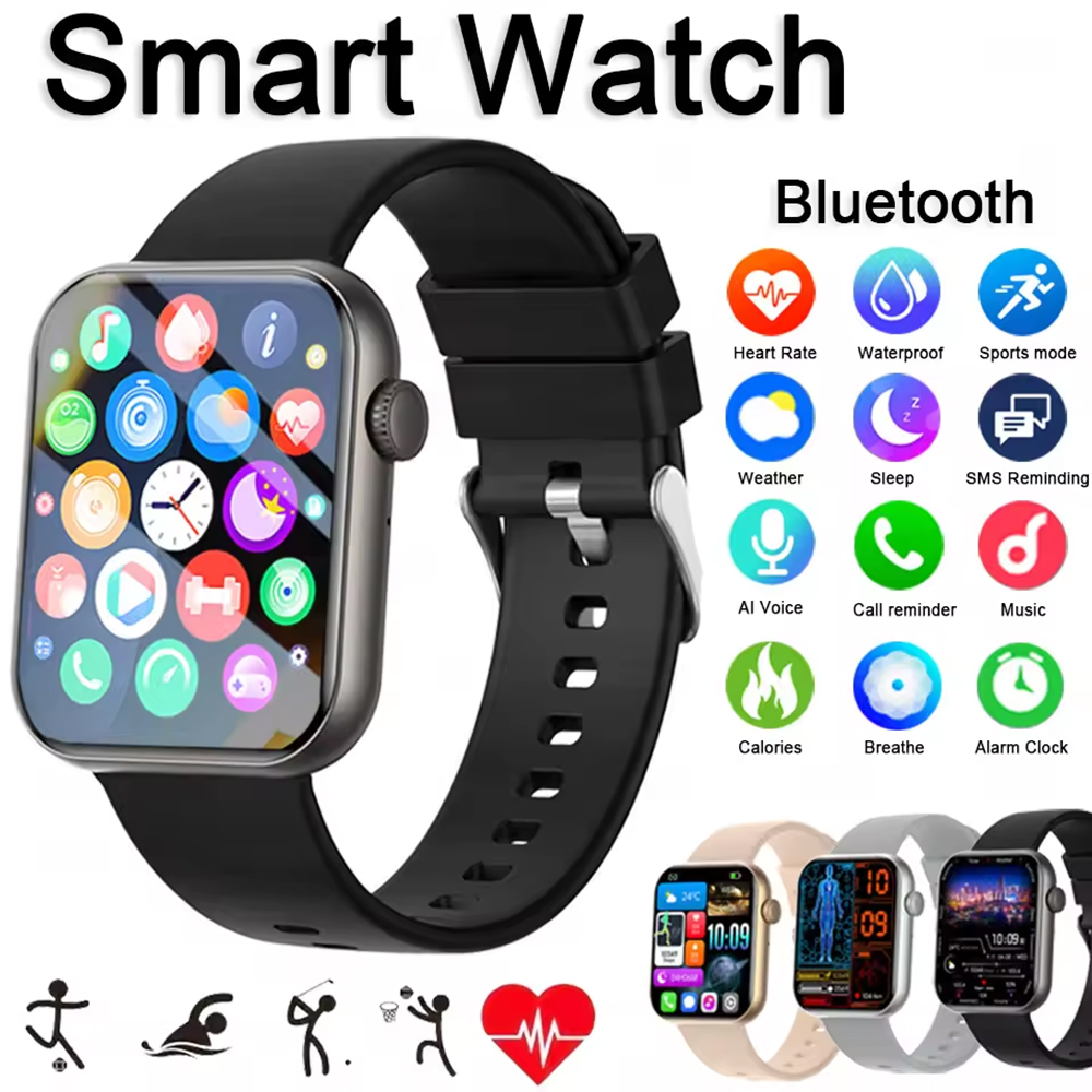 Smartwatch Face - Мужские умные часы-трекер фитнес-активности с Bluetooth-вызовами,