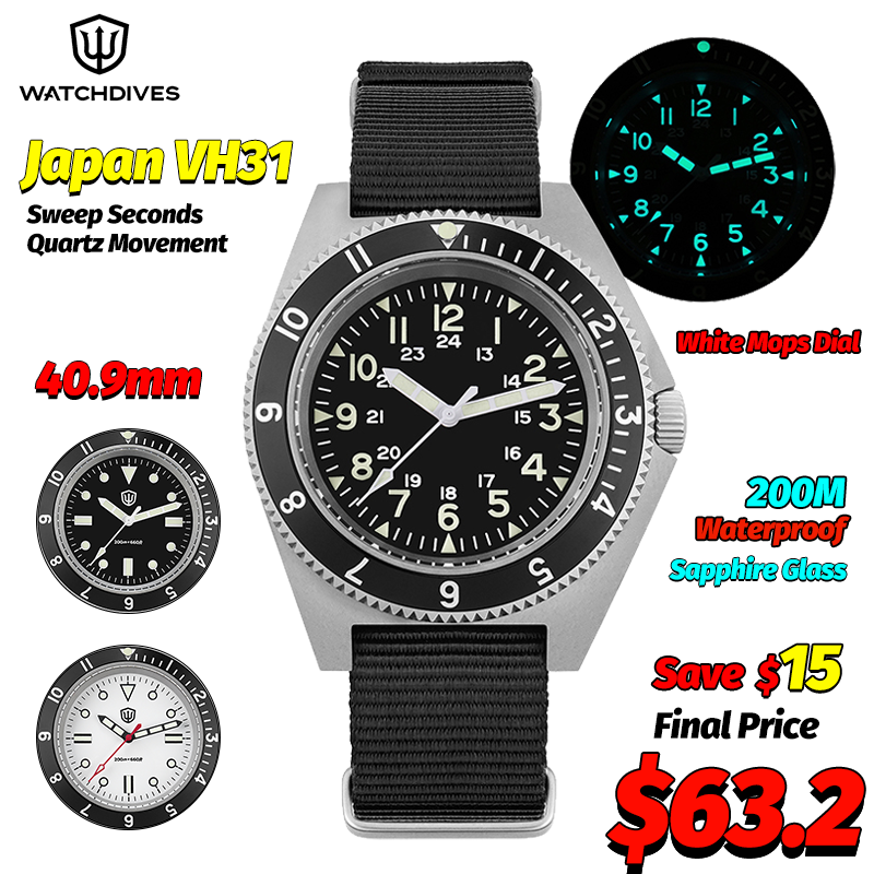 Accessories With Watch - Watchdives WD1972 Кварцевые часы с сапфировым