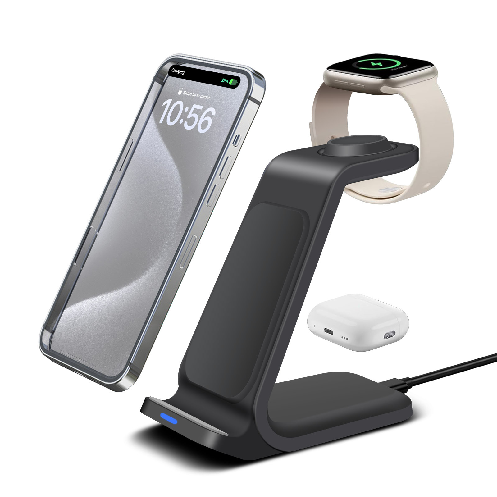 Зарядная станция 3 в 1, беспро – обзор и цена Smartwatch X