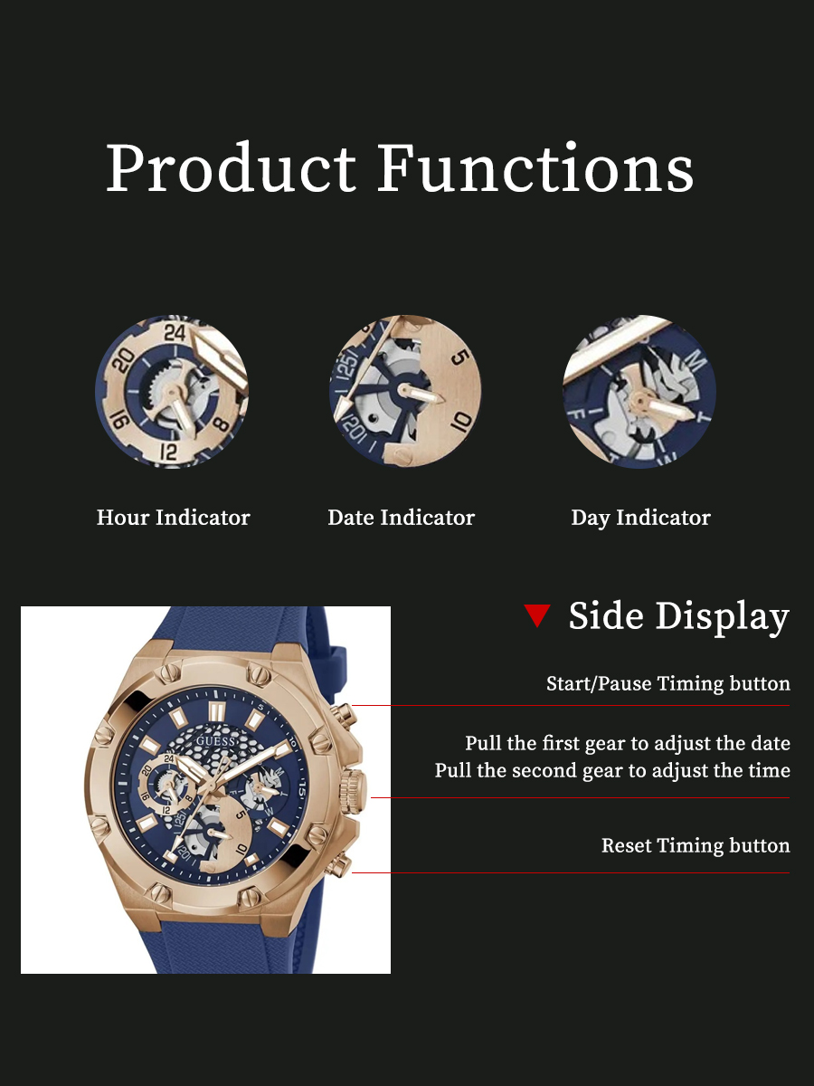 Мужские часы GUESS GW0334G3, м – обзор и цена Smartwatch Guess
