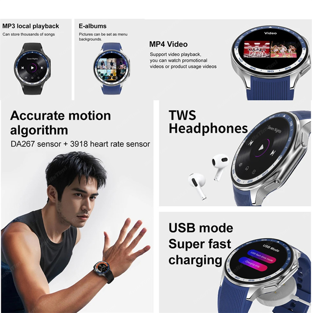 1,43 AMOLED Смарт-часы 3D Surr – обзор и цена Smartwatch X