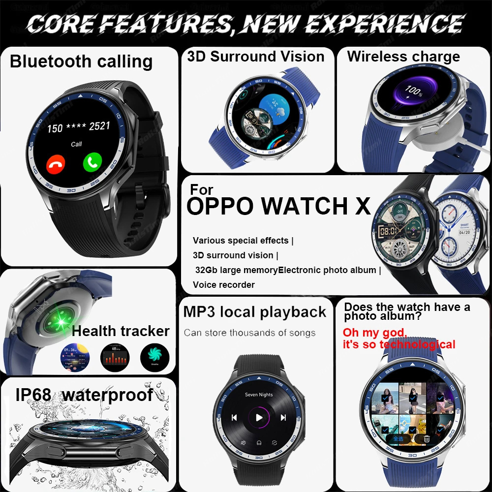 1,43 AMOLED Смарт-часы 3D Surr – обзор и цена Smartwatch X