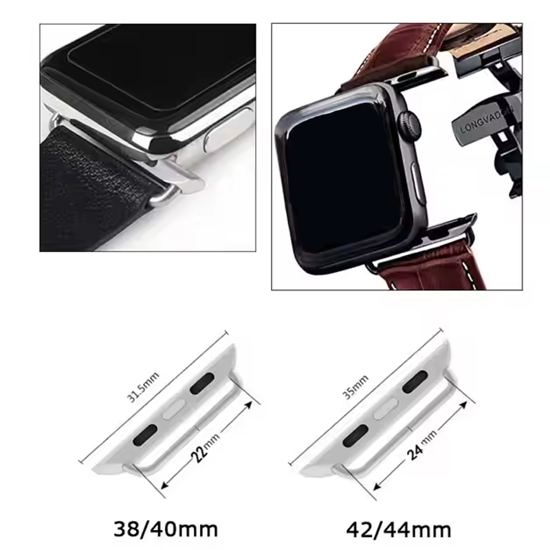 2 шт., адаптер из нержавеющей  – обзор и цена Apple Smartwatch Accessories