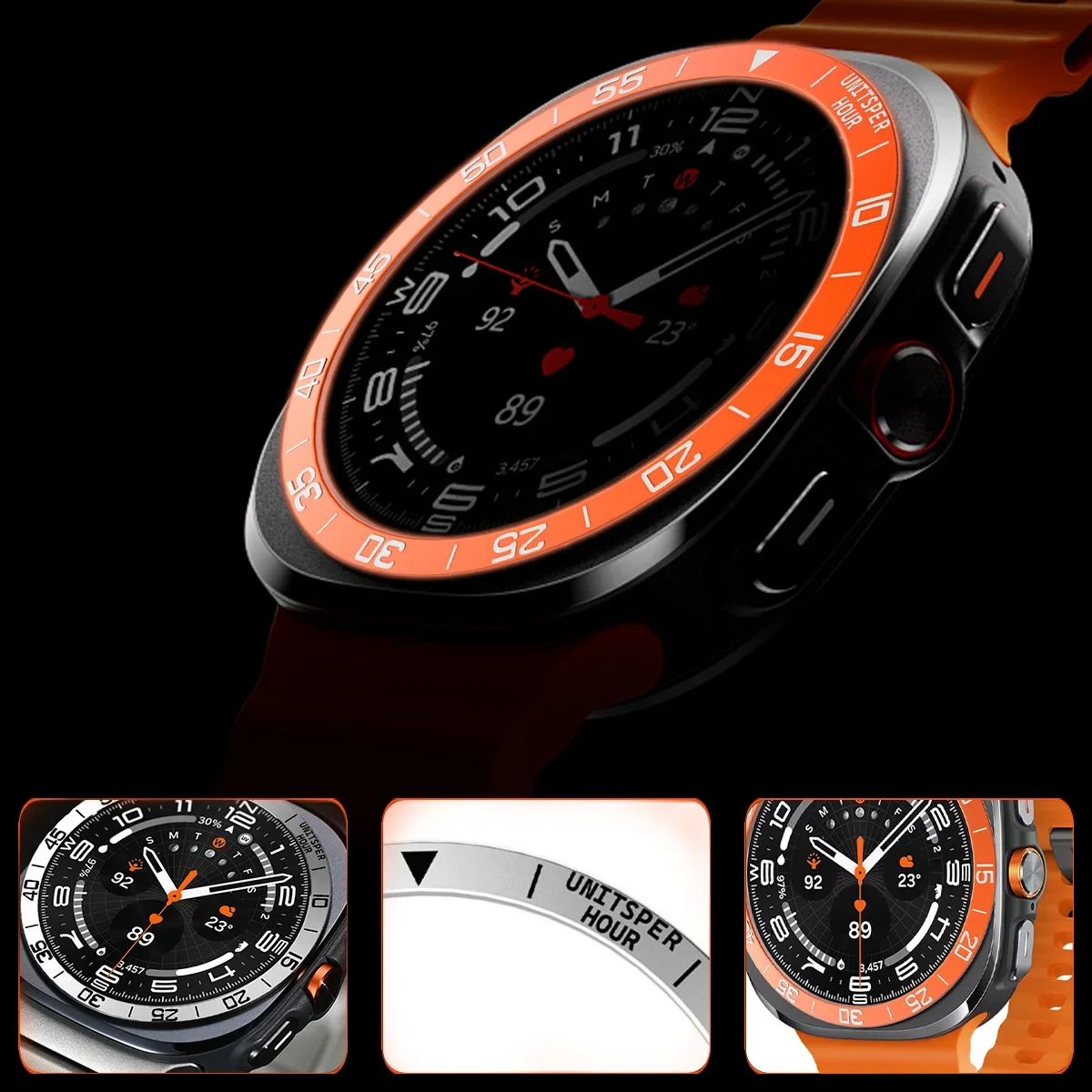 Металлический чехол с кольцом- – обзор и цена Samsung Smartwatch Ultra Accessories