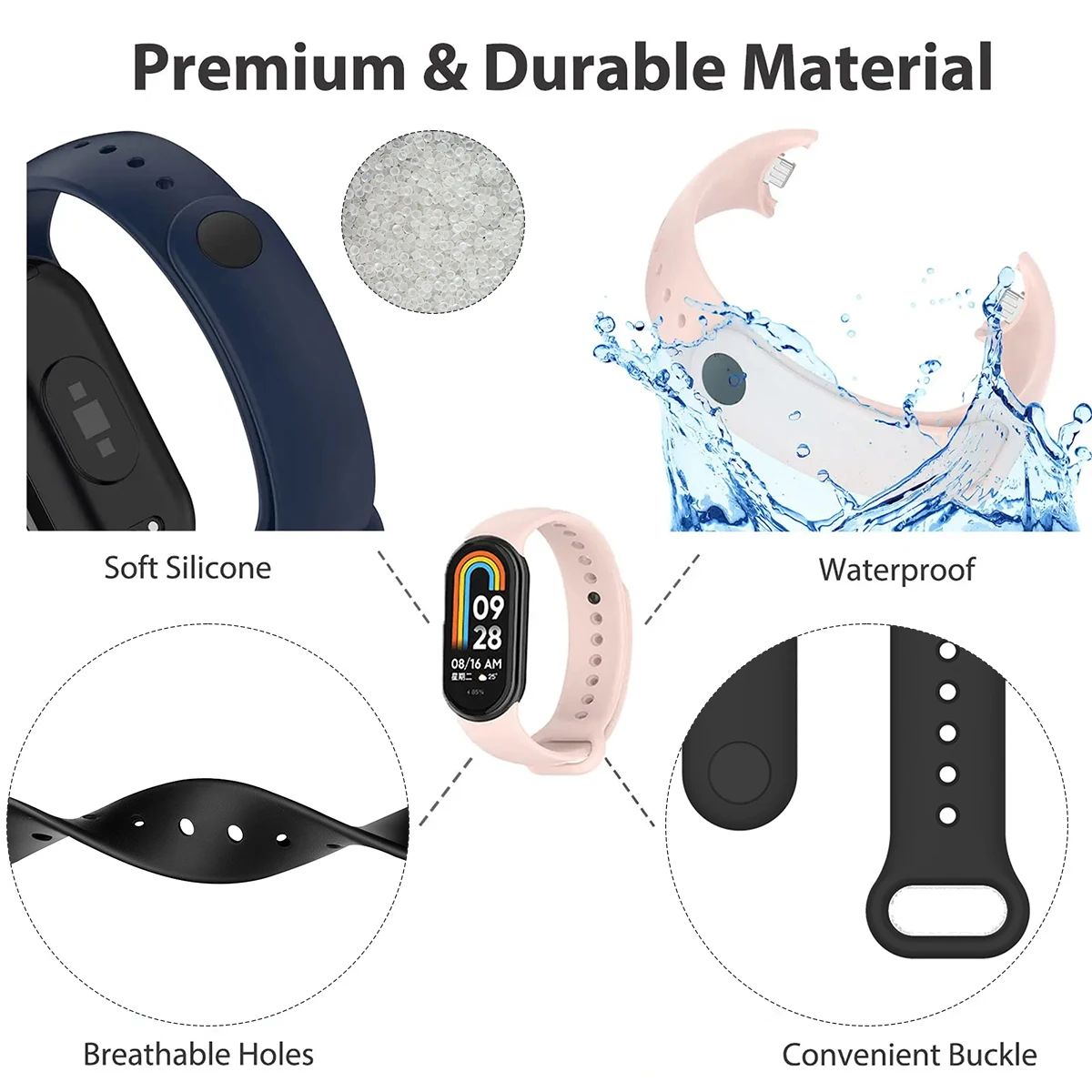 Ремешок для Xiaomi Mi Band 9/9 – обзор и цена Silicone Band Replacement